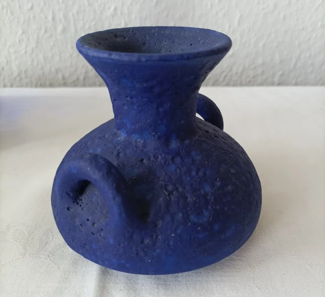 KERAMIK Doppelhenkel Vase blau_1.jpg